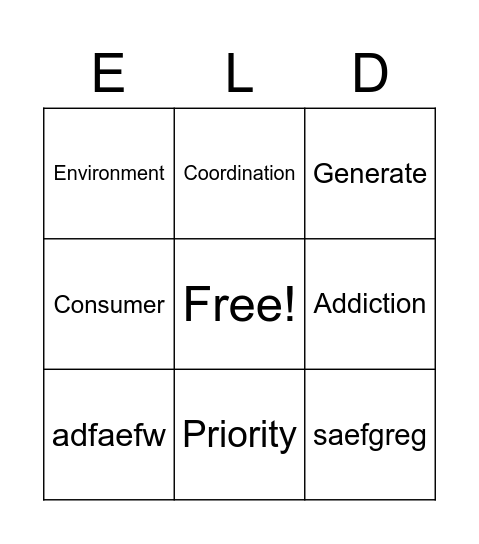 Bingo Card