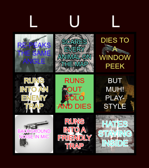 Hunt Showdown Random Bingo Card