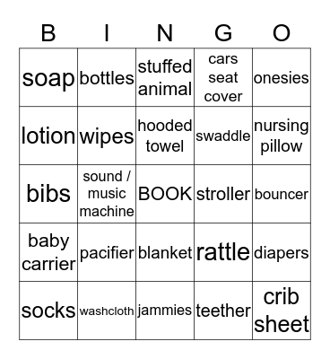 Baby Niccum B-I-N-G-O! Bingo Card