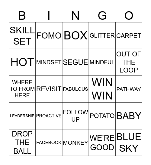 BOSSY BINGO Card