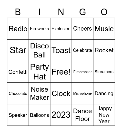 Happy New Year.2 Bingo Card