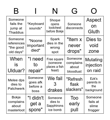 Valorus raid bingo Card