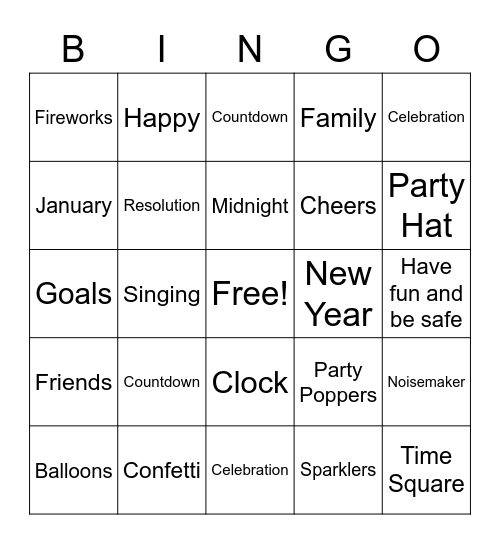 Happy New Year.3 Bingo Card