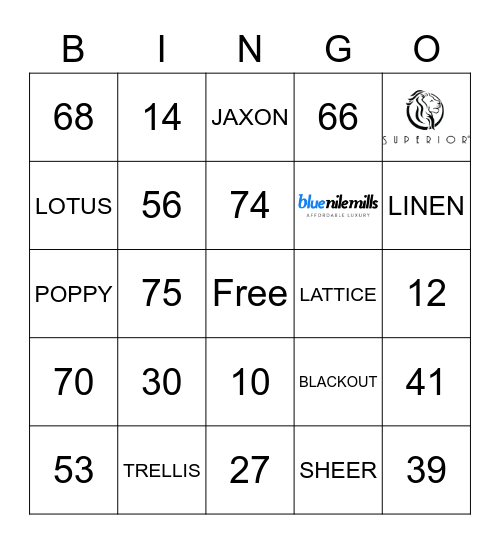 HOME CITY INC Bingo Card