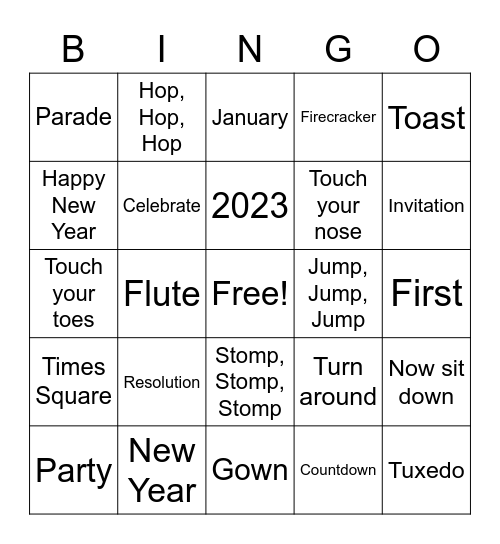 Happy New Year.4 Bingo Card