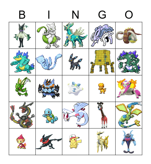 Pokman Bingo Card