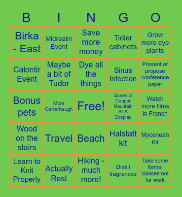 Stephanie's 2023 Bingo Card