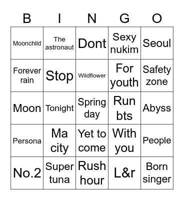 miniminizzLover 🐸💕 Bingo Card
