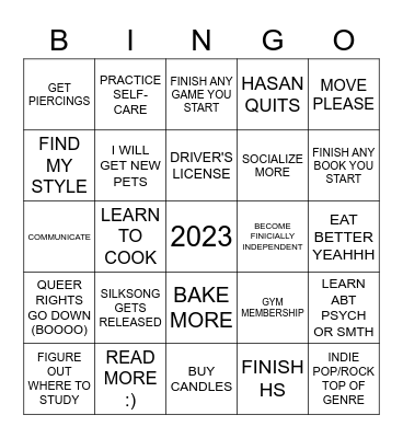 2023 bingo Card