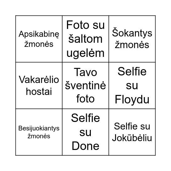 New Year's Eve 2023 Bingo Card