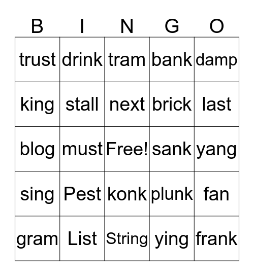 BINGO Card