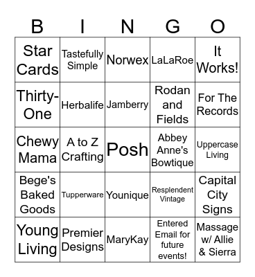HOLIDAY EXTRAVAGANZA CHECK LIST Bingo Card