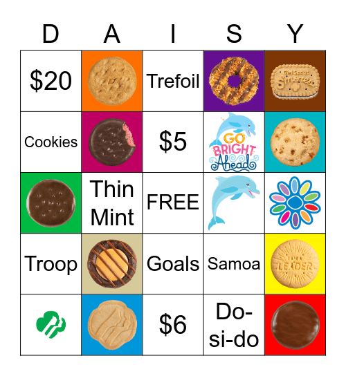 Cookie Bingo Card