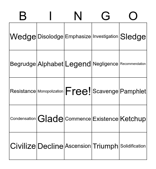 Step 7 Review Bingo Card