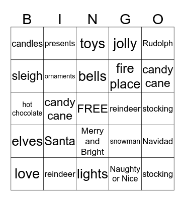 Christmas in Afghanistan Bingo Card