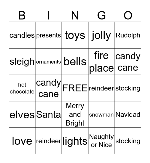 Christmas in Afghanistan Bingo Card