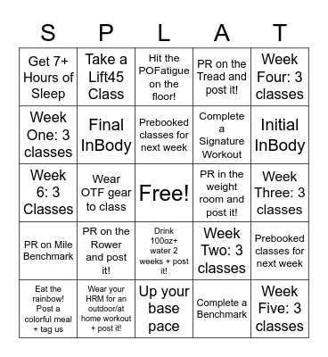Transformation Challenge 2022 Bingo Card