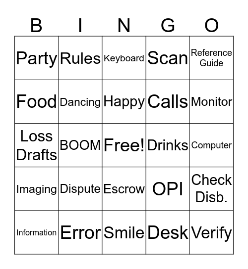 QC's Awesome Bingo Game Bingo Card