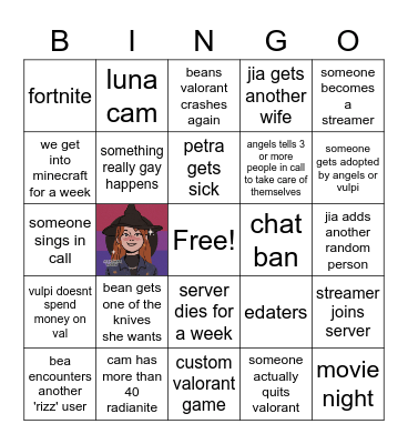 valorant server bingo 2023 Bingo Card