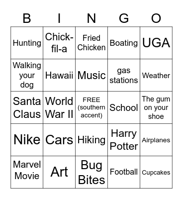 M I S S I O N A R Y   B I N G O Bingo Card