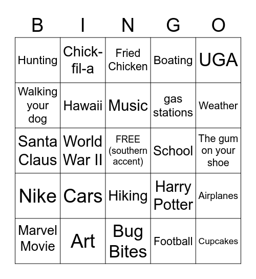 M I S S I O N A R Y   B I N G O Bingo Card