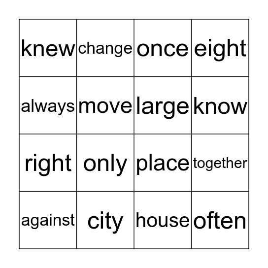 Trick Words  -   Units 5 - 7   Grade 2 Bingo Card