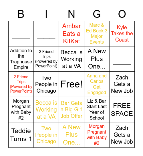 2023 Bingo Sheet Bingo Card