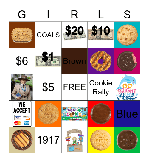 Cookie Bingo Card