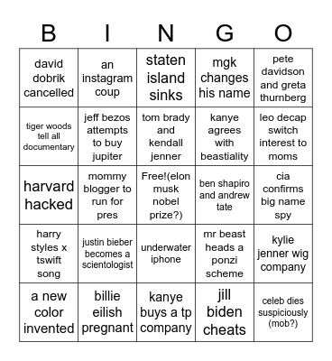 2023 bingo bango Bingo Card