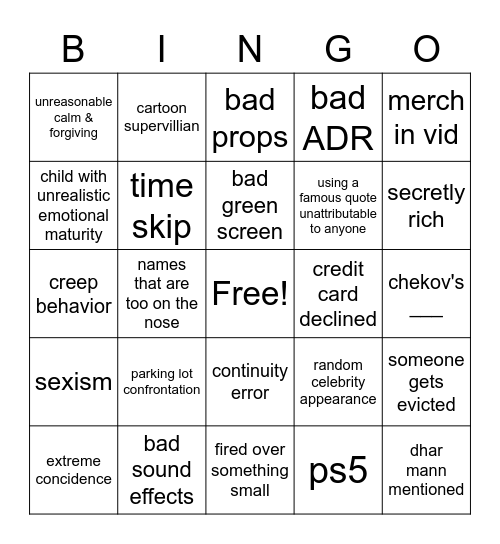 Dhar Mann Bingo v2 Bingo Card