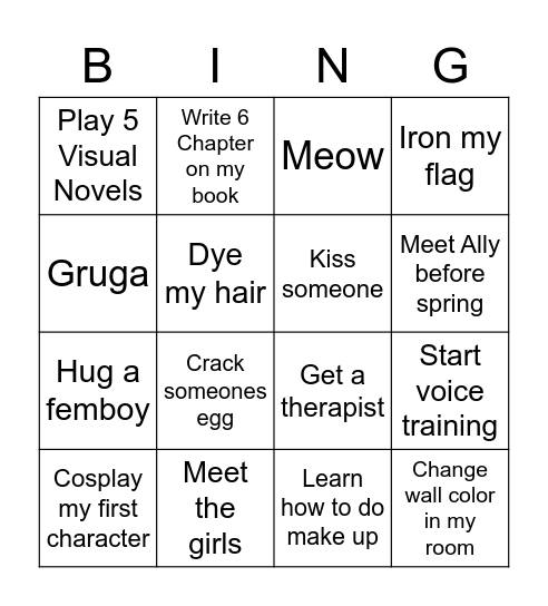 2023 Bingo Card