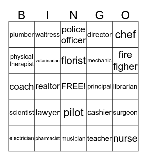 Mrs. Thomas' CAREER Game Bingo Card