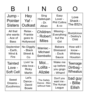 Silvester Bingo Card