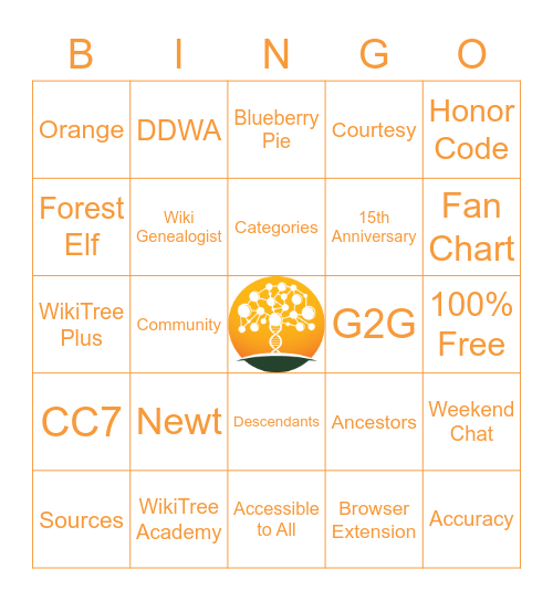 WikiTree 3 Bingo Card