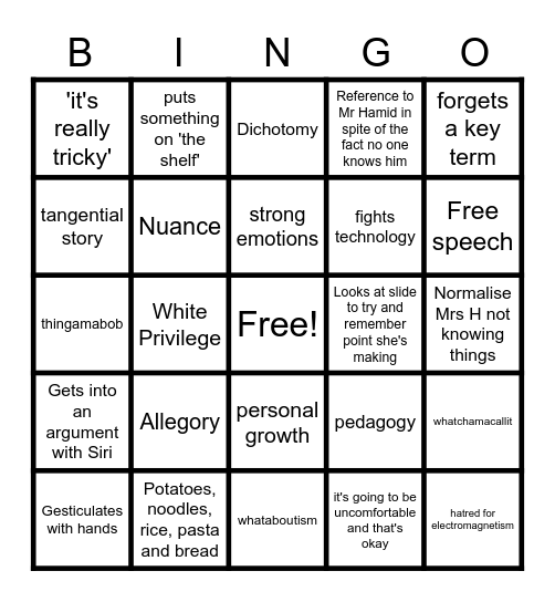 Bingo Card