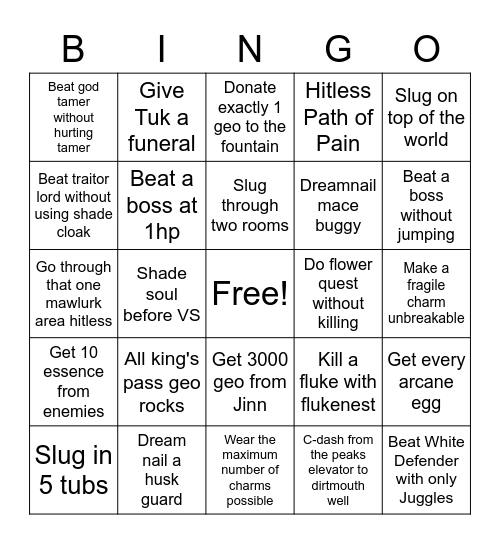 Steel Soul Bingo!!!11!1!! Bingo Card