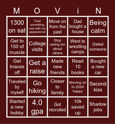 2024 Bingo Card