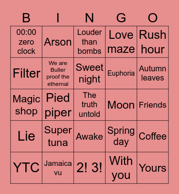 @artfortannies_ Bingo Card