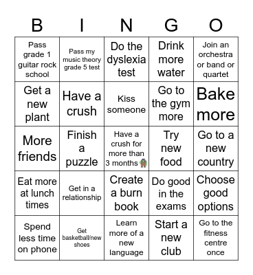 Larissa and Molly 2023 Bingo Card