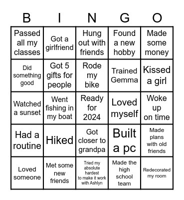 2023 BINGO Card