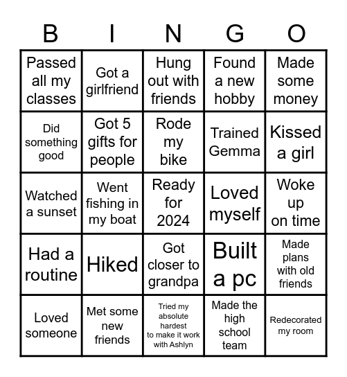 2023 BINGO Card