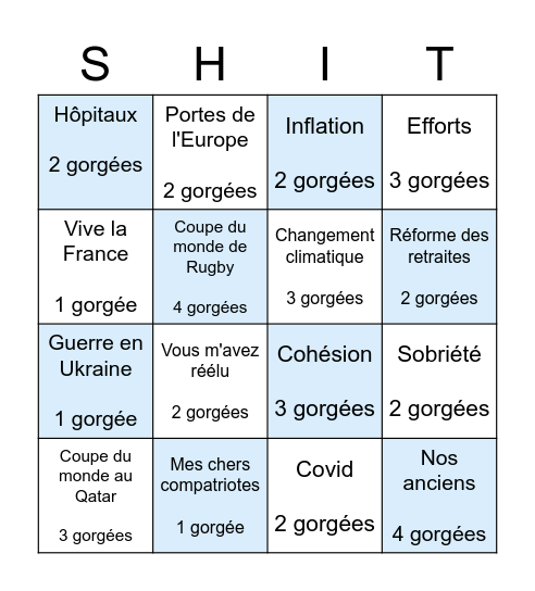 Bingo Finito voeux 2023 Bingo Card