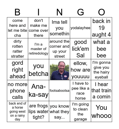 BOBisms Bingo Card