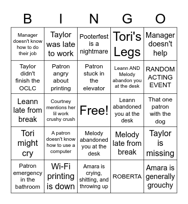 DPL Library Bingo Card
