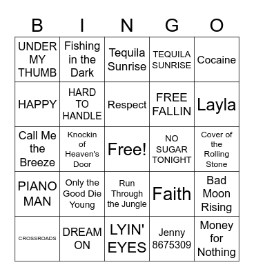 New Year's Eve 2023 Bingo Card