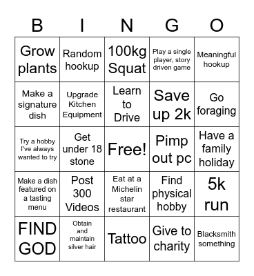 Bingo Shmingo Bingo Card