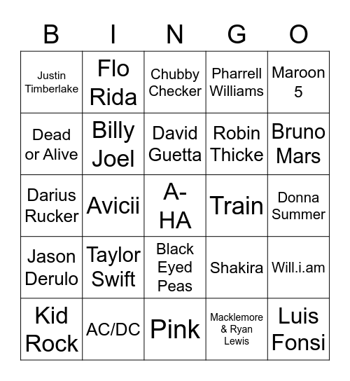Rickard / Neil BINGO Card