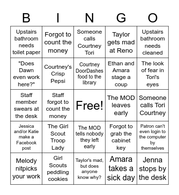 DPL Library Bingo Card