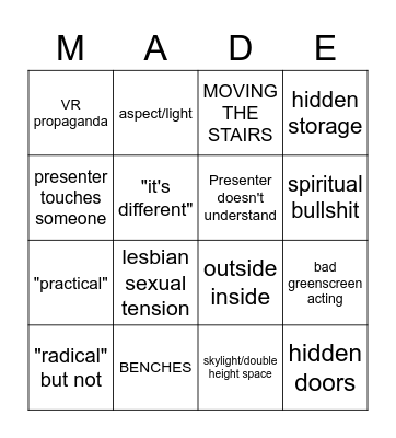Your House Made Perfect Bingo Card