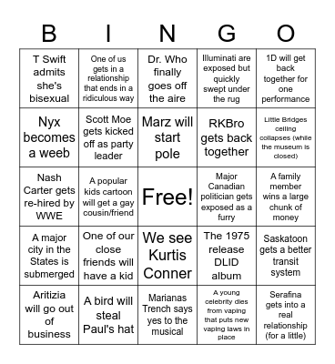 Marz+Nyx 2023 Bingo Card